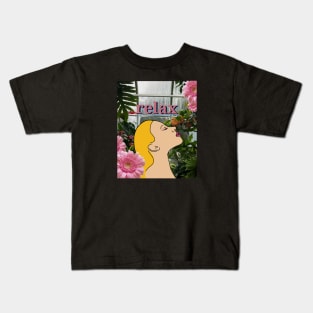 Relax in a Tropical Green House with Me Kids T-Shirt